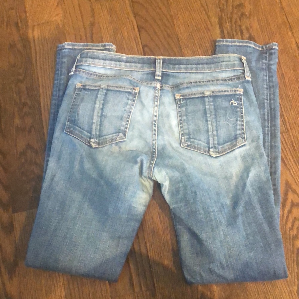 rag & bone light wash skinny jeans - Picture 4 of 9